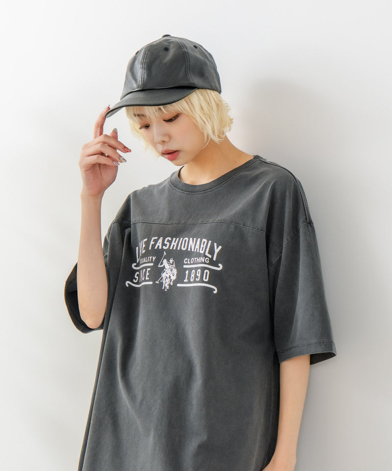 ピグメントプリントＴシャツ【U.S. POLO ASSN./ユーエスポロアッスン】　　　　　　　　　　　　　　　　　　　　　　　　　　　　　　　　　　　　　　　　　　　　　　　　　　　　　　　　　　　　