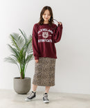 【C-FORT POINT/フォートポイント】アニマルプリント(タイガー) カレッジ スウェットトレーナー