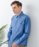 【Blue Standard:ブルースタンダード】フレンチリネンミックス 長袖 リラックスフィットシャツ