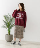 【C-FORT POINT/フォートポイント】アニマルプリント(タイガー) カレッジ スウェットトレーナー