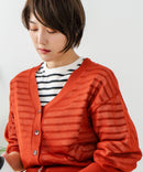 【C-FORTPOINT/フォートポイント】シャリシャリ Ｖネック シアーカーディガン