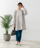 【FORT POINT/フォートポイント】梨地 ロングトッパーカーディガン