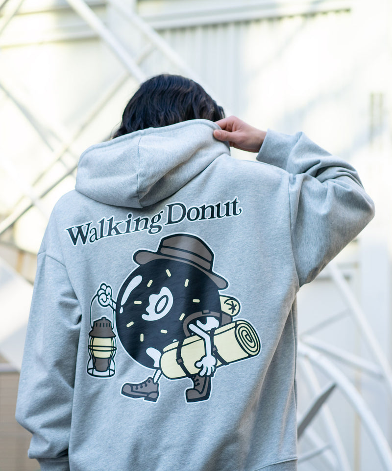 【OUTDOOR EXCHANGE/アウトドアエクスチェンジ】ビックシルエット バックプリント スウェットパーカー 裏毛 Walking donut/ウォーキングドーナツ