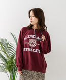 【C-FORT POINT/フォートポイント】アニマルプリント(タイガー) カレッジ スウェットトレーナー