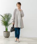 【FORT POINT/フォートポイント】梨地 ロングトッパーカーディガン