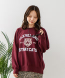 【C-FORT POINT/フォートポイント】アニマルプリント(タイガー) カレッジ スウェットトレーナー