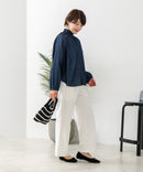 【C-FORTPOINT/フォートポイント】デニム シャーリング ブラウス