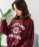 【C-FORT POINT/フォートポイント】アニマルプリント(タイガー) カレッジ スウェットトレーナー