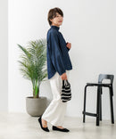 【C-FORTPOINT/フォートポイント】デニム シャーリング ブラウス