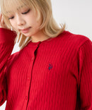 【U.S. POLO ASSN./ユーエスポロアッスン】【程よくゆとりを持たせたリラックスシルエット】ケーブルニットカーディガン クラシカル 羽織り プルオーバー風 きれいめ カジュアル 着回し ❘ジーンズメイト公式オンラインショップ