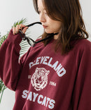 【C-FORT POINT/フォートポイント】アニマルプリント(タイガー) カレッジ スウェットトレーナー