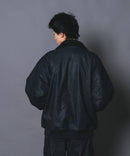 【UNIIT/ユニット】ヴィンテージライク オーバーサイズ PUボアフライトジャケット