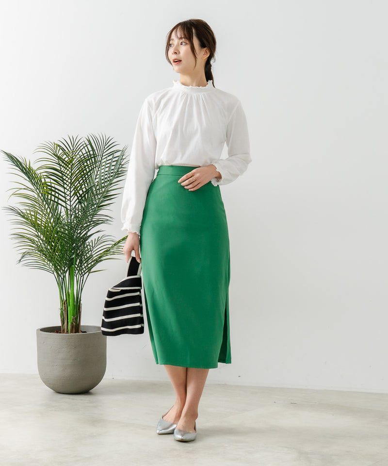 【FORT POINT/フォートポイント】シャーリング ハイネック トップス