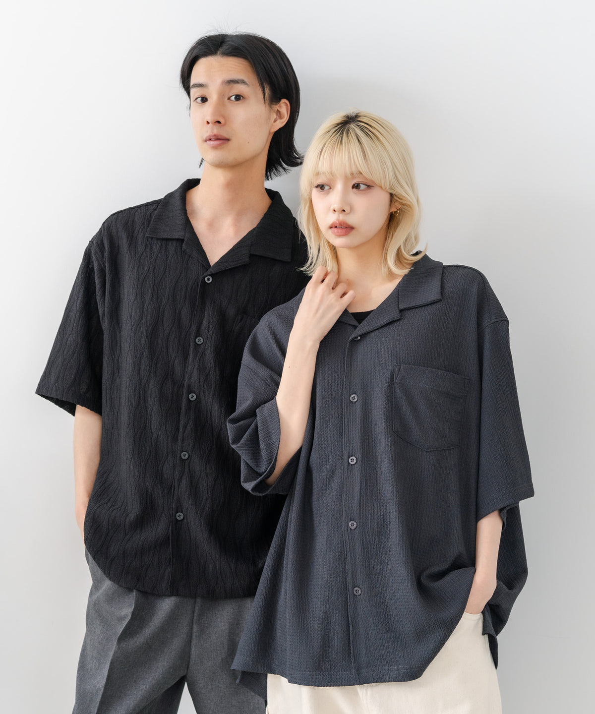 BLUE STANDARD/ブルースタンダード】【上品な抜け感】ニットジャガード