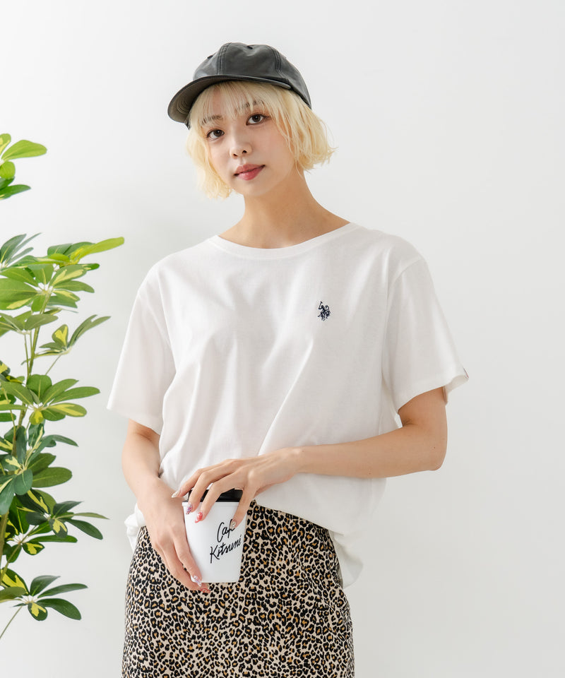 ブランドロゴワンポイント刺繍Tシャツ【U.S. POLO ASSN./ユーエスポロアッスン】