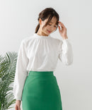 【FORT POINT/フォートポイント】シャーリング ハイネック トップス