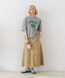 【DISCUS/ディスカス】カレッジロゴプリント ヘビーウェイトTシャツ ルーズシルエット