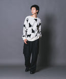 【UNIIT/ユニット】総柄プルオーバージャガードニット zo