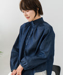 【C-FORTPOINT/フォートポイント】デニム シャーリング ブラウス