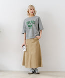 【DISCUS/ディスカス】カレッジロゴプリント ヘビーウェイトTシャツ ルーズシルエット
