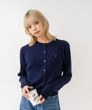 【U.S. POLO ASSN./ユーエスポロアッスン】【程よくゆとりを持たせたリラックスシルエット】ケーブルニットカーディガン クラシカル 羽織り プルオーバー風 きれいめ カジュアル 着回し ❘ジーンズメイト公式オンラインショップ
