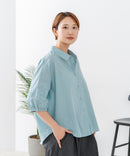 【C-FORTPOINT/フォートポイント】【上品 高見え刺繍】袖刺繍ブラウス 綿100％ 花模様 大人可愛い きれいめ 通勤 お出かけ