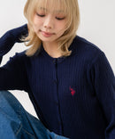 【U.S. POLO ASSN./ユーエスポロアッスン】【程よくゆとりを持たせたリラックスシルエット】ケーブルニットカーディガン クラシカル 羽織り プルオーバー風 きれいめ カジュアル 着回し ❘ジーンズメイト公式オンラインショップ