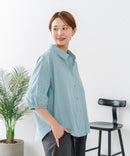【C-FORTPOINT/フォートポイント】【上品 高見え刺繍】袖刺繍ブラウス 綿100％ 花模様 大人可愛い きれいめ 通勤 お出かけ
