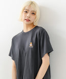クロップド丈 ワンポイント刺繍Ｔシャツ【TeddyBear/テディベア】