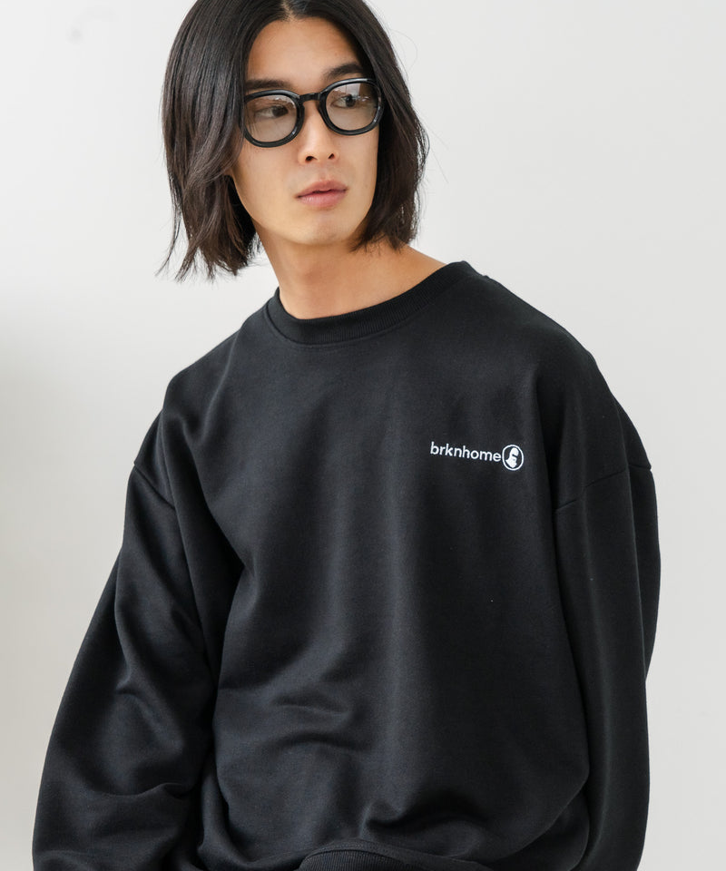 【BRKNHOME/ブロークンホーム】スプレープリント スウェットトレーナー