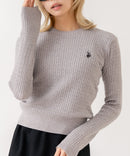 【U.S. POLO ASSN./ユーエスポロアッスン】【程よくゆとりを持たせたリラックスシルエット】ケーブルニットプルオーバー 柔らかい 軽量 ハリ感 ケーブル編み 上品 レイヤード モクグレー ❘ジーンズメイト公式オンラインショップ