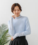 【C-FORT POINT/フォートポイント】シアー 切り替え ハイネック プルオーバー