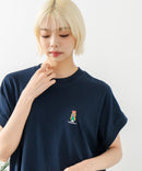 フレンチスリーブ ワンポイント刺繍Tシャツ【TeddyBear/テディベア】