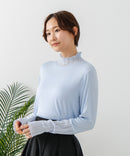 【C-FORT POINT/フォートポイント】シアー 切り替え ハイネック プルオーバー