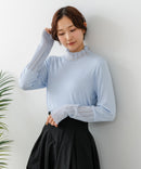 【C-FORT POINT/フォートポイント】シアー 切り替え ハイネック プルオーバー