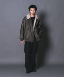 【UNIIT/ユニット】ヴィンテージライク オーバーサイズ PUボアフライトジャケット