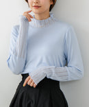 【C-FORT POINT/フォートポイント】シアー 切り替え ハイネック プルオーバー