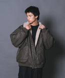 【UNIIT/ユニット】ヴィンテージライク オーバーサイズ PUボアフライトジャケット