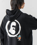 【BRKNHOME/ブロークンホーム】バックプリント フルジップ スウェットパーカー