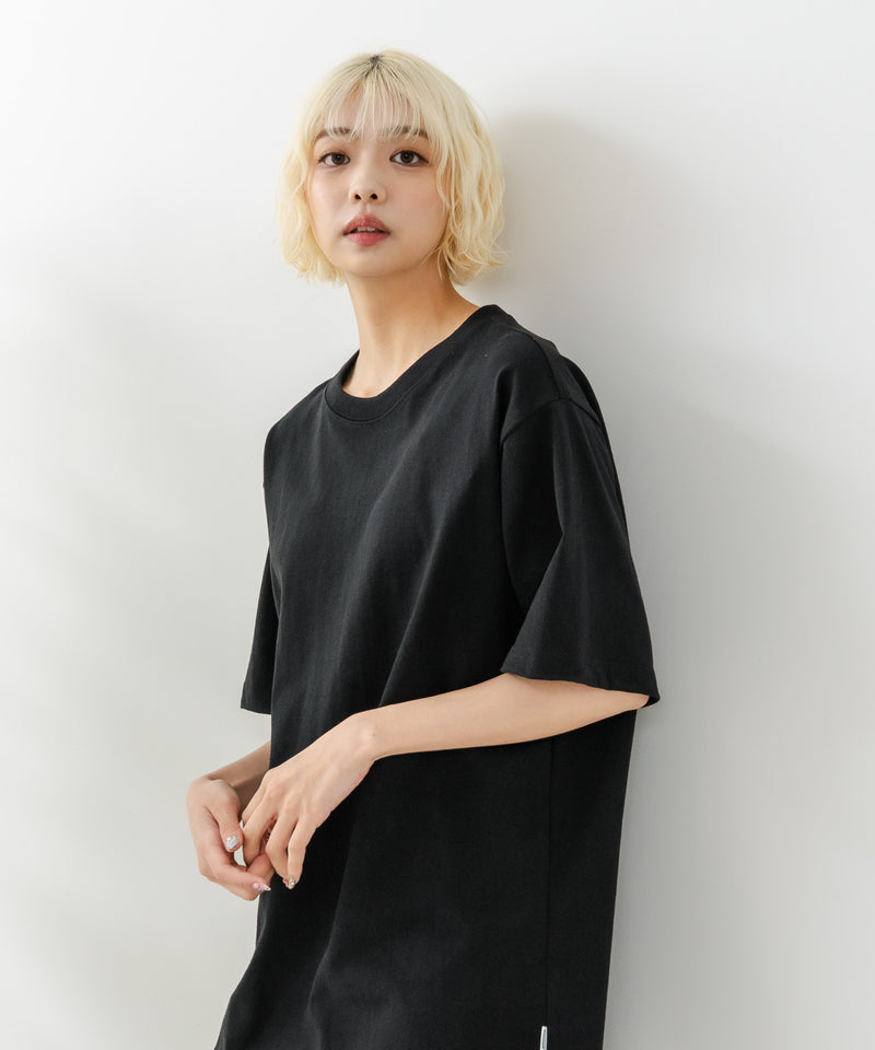 USAコットン ワッペンロゴ刺繍 無地 クルーネック半袖Tシャツ レディース メンズ【DISCUS/ディスカス】