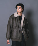 【UNIIT/ユニット】ヴィンテージライク オーバーサイズ PUボアフライトジャケット