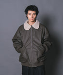 【UNIIT/ユニット】ヴィンテージライク オーバーサイズ PUボアフライトジャケット