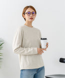 【C-FORTPOINT/フォートポイント】【抜群の伸縮性を誇るフライス素材を使用】ストレッチフライスクルーネックロンT カットソー 柔らかい レイヤード シンプル オンオフ