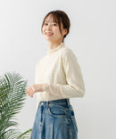 【FORT POINT/フォートポイント】ジャガード シアー 切り替えプルオーバートップス