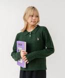 【U.S. POLO ASSN./ユーエスポロアッスン】【コンパクトすぎずルーズすぎない絶妙なサイズ感】ケーブルニットポロシャツ ケーブル編み 配色デザイン 柔らかい カジュアル きれいめ ❘ジーンズメイト公式オンラインショップ