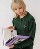 【U.S. POLO ASSN./ユーエスポロアッスン】【コンパクトすぎずルーズすぎない絶妙なサイズ感】ケーブルニットポロシャツ ケーブル編み 配色デザイン 柔らかい カジュアル きれいめ ❘ジーンズメイト公式オンラインショップ