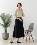 【C-FORT POINT/フォートポイント】ハイネック メロウ配色 プルオーバートップス