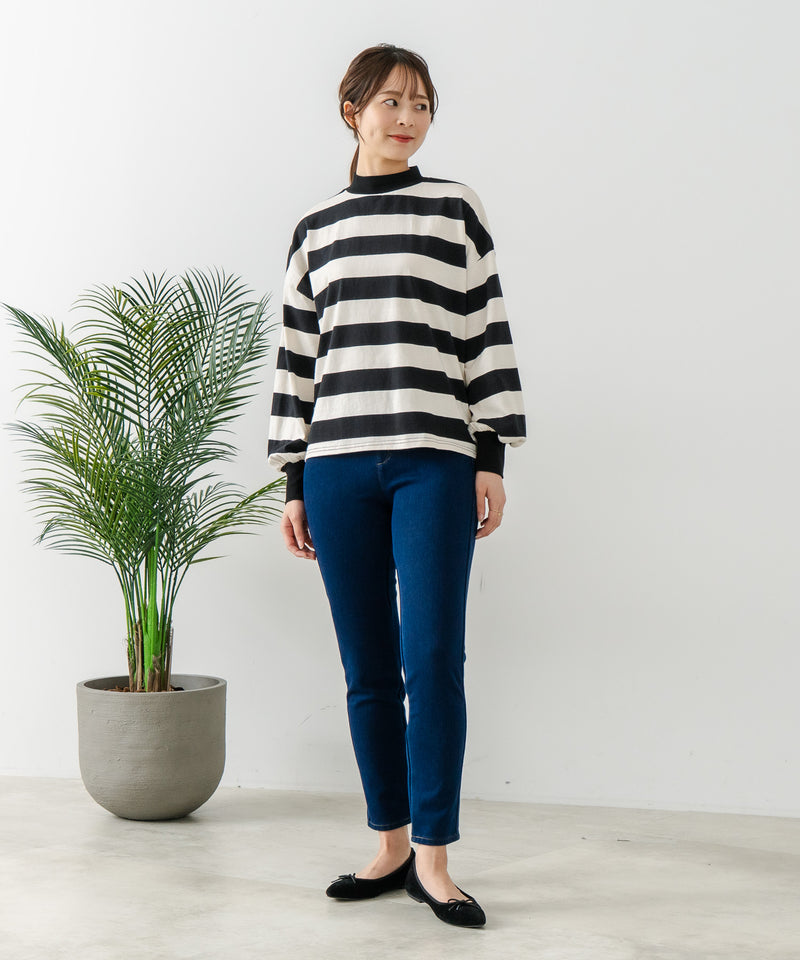 【C-FORT POINT】ポカポカ 裏地 デニムスキニーパンツ