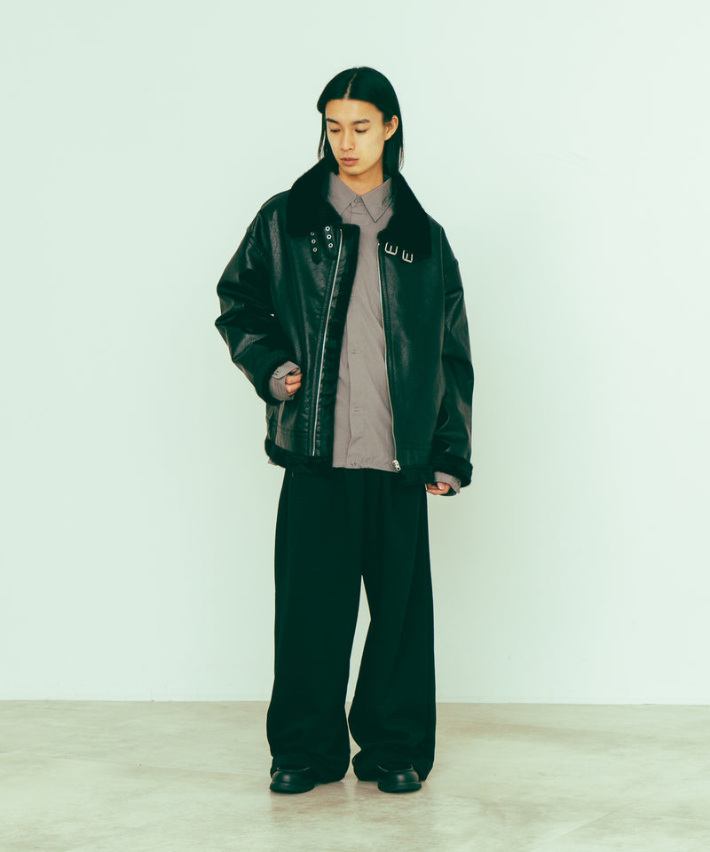 【BRKNHOME/ブロークンホーム】PUレザーB-3フライトジャケット