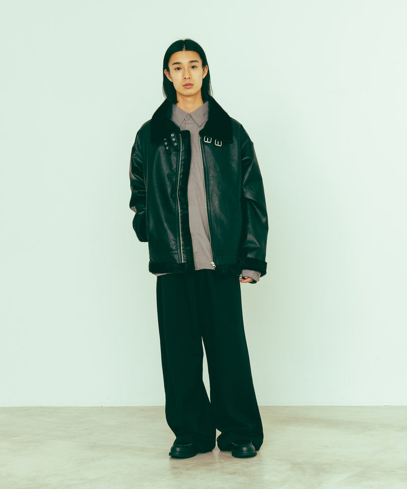 【BRKNHOME/ブロークンホーム】PUレザーB-3フライトジャケット